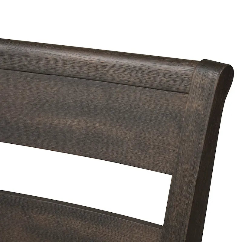 Double Bridge Dark Chestnut 7 Piece Trestle Table Set