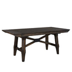 Double Bridge Dark Chestnut 7 Piece Trestle Table Set