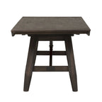 Double Bridge Dark Chestnut 7 Piece Trestle Table Set