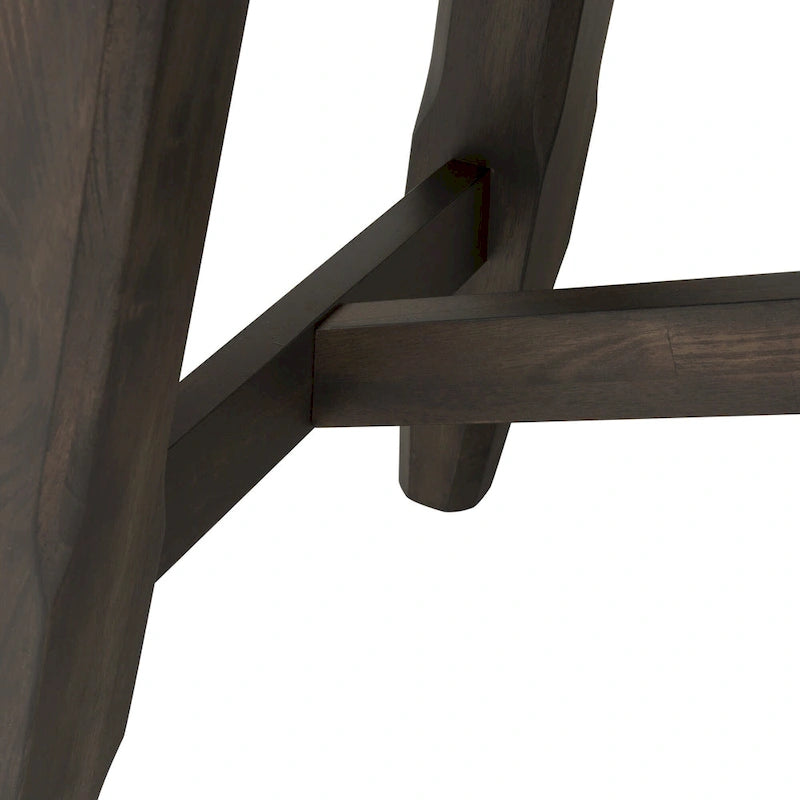 Double Bridge Dark Chestnut 7 Piece Trestle Table Set