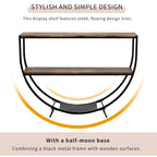 Merax Rustic Industrial Design Demilune Shape Console Table