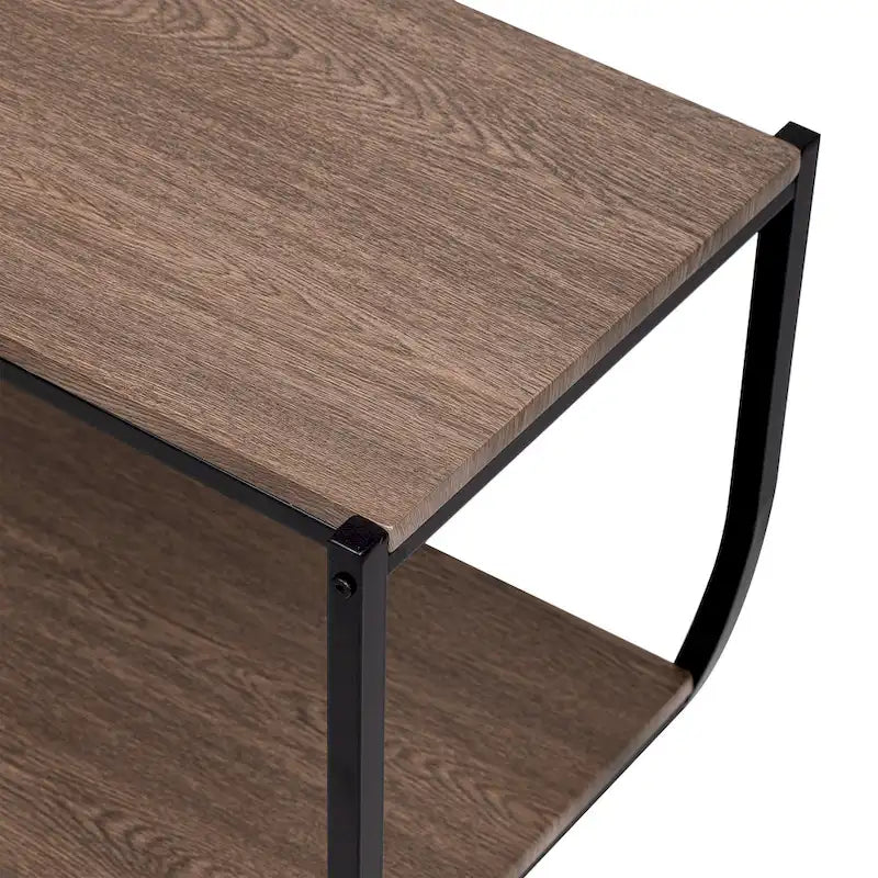 Merax Rustic Industrial Design Demilune Shape Console Table