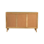 Austin Natural Checkered Pattern 3-door Accent Cabinet
