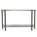 SEI Furniture Thornberry Transitional Champagne Metal Console Table