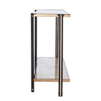 SEI Furniture Thornberry Transitional Champagne Metal Console Table