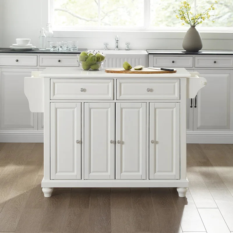Crosley Cambridge Granite Top Full Size Kitchen Island/Cart - 51.5 W x 18 D x 36 H