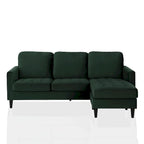 CosmoLiving by Cosmopolitan Strummer Velvet Reversible Sectional Sofa