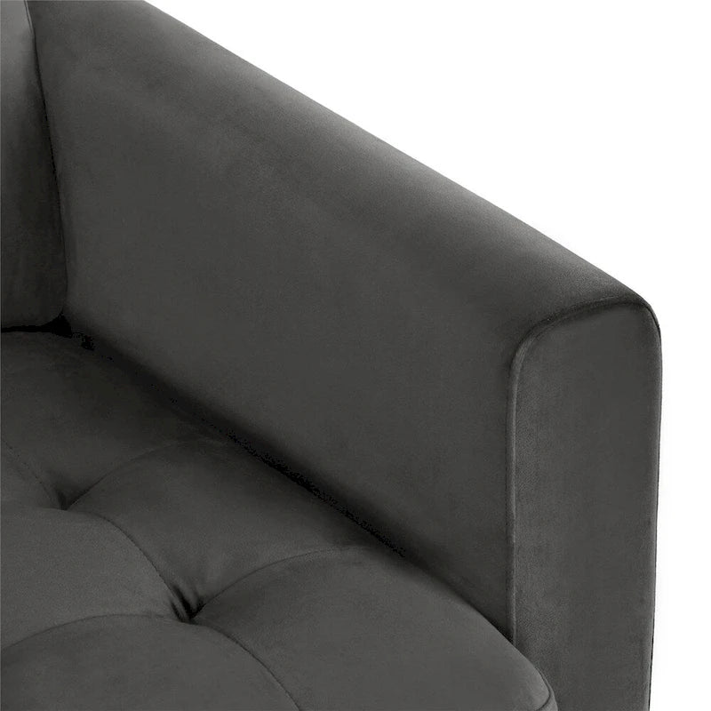 CosmoLiving by Cosmopolitan Strummer Velvet Reversible Sectional Sofa