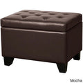 Julian Rectangular Bonded Leather Storage Ottoman