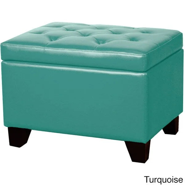 Julian Rectangular Bonded Leather Storage Ottoman