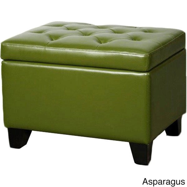 Julian Rectangular Bonded Leather Storage Ottoman