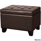 Julian Rectangular Bonded Leather Storage Ottoman