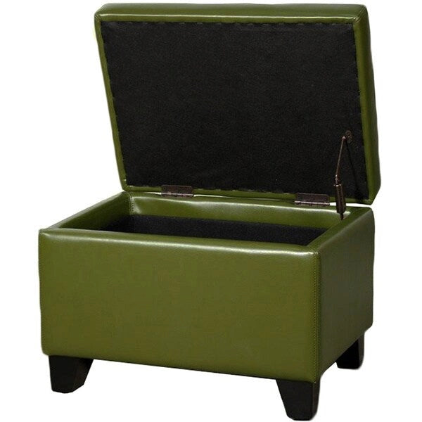 Julian Rectangular Bonded Leather Storage Ottoman