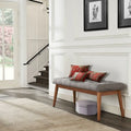 Crosley Landon Upholstered Bench In Acorn - 43.25  W x 16  D x 16.88  H