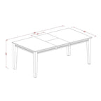 East West Furniture 9 Piece Kitchen Table Set- a Dining Table and 8 Dining Room Chairs, Black & Cherry (Seat Options)
