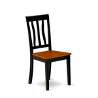 East West Furniture 9 Piece Kitchen Table Set- a Dining Table and 8 Dining Room Chairs, Black & Cherry (Seat Options)