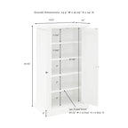 Crosley Seaside Accent Cabinet - 23.5 W x 14 D x 41.25 H