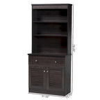 Traditional Dark Brown Wood Kitchen Storage by Baxton Studio
