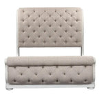 Magnolia Manor Antique White King Upholstered Sleigh Bed