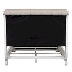 Magnolia Manor Antique White King Upholstered Sleigh Bed