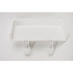 White Rattan Plastic Above-toilet Bathroom Space Saver Shelf