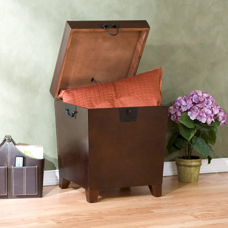 SEI Furniture Liatris Espresso Trunk Side Table