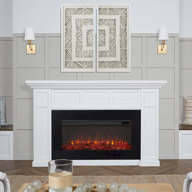 Alcott 75  Landscape Electric Fireplace by Real Flame