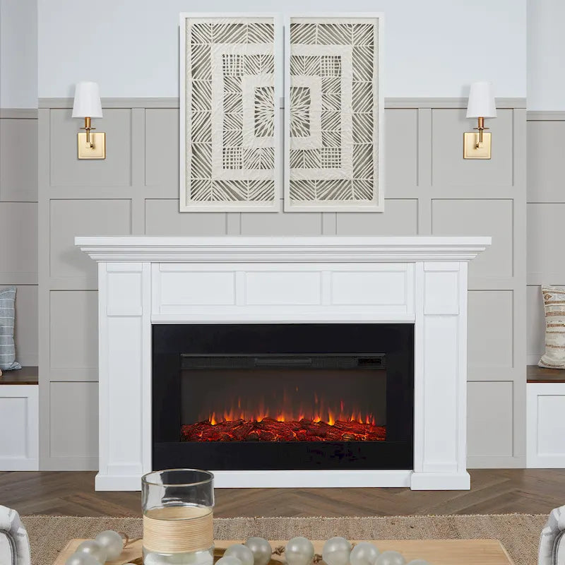 Alcott 75  Landscape Electric Fireplace by Real Flame