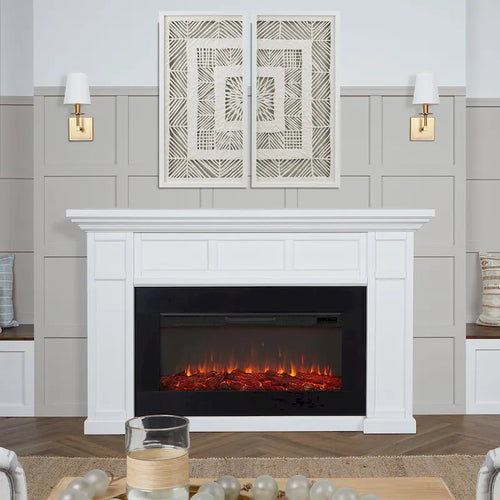 Alcott 75  Landscape Electric Fireplace by Real Flame