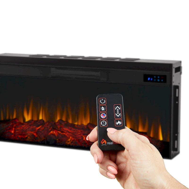 Alcott 75  Landscape Electric Fireplace by Real Flame