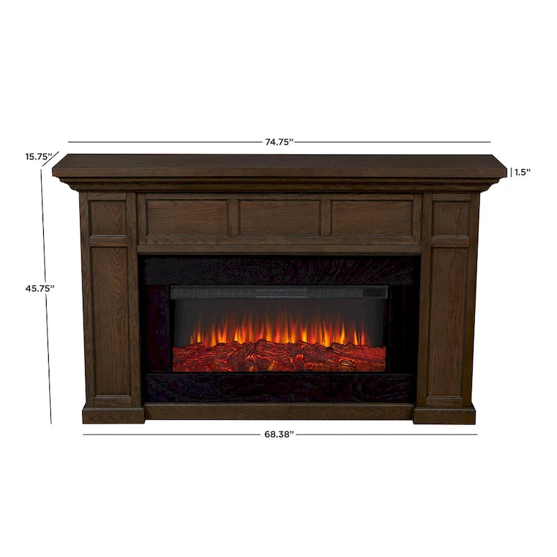 Alcott 75  Landscape Electric Fireplace by Real Flame