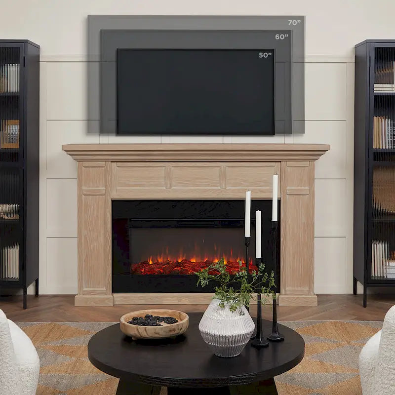 Alcott 75  Landscape Electric Fireplace by Real Flame