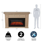 Alcott 75  Landscape Electric Fireplace by Real Flame