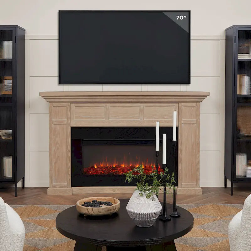 Alcott 75  Landscape Electric Fireplace by Real Flame