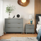 Manhattan Comfort 2-Piece Granville Modern Solid Wood Standard Dresser and Nightstand Set