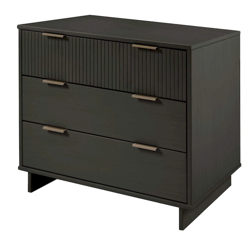Manhattan Comfort 2-Piece Granville Modern Solid Wood Standard Dresser and Nightstand Set