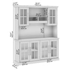 Westbrook 60W Sideboard Buffet Cabinet with Hutch by Bush Furniture
