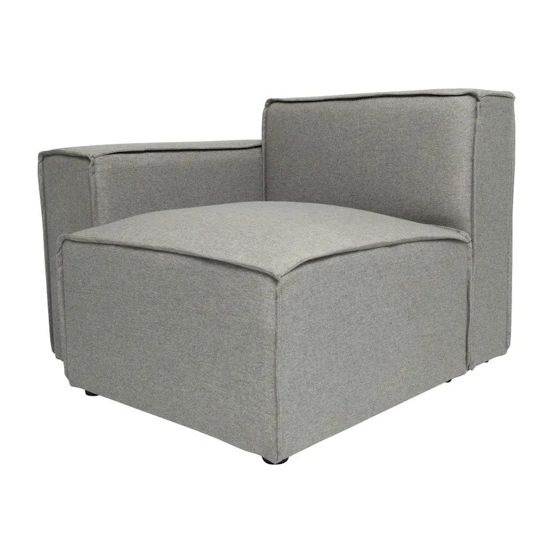 Contemporary Modular Sectional Sofa Left Side Chair with Armrest