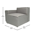 Contemporary Modular Sectional Sofa Left Side Chair with Armrest