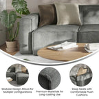 Contemporary Modular Sectional Sofa Left Side Chair with Armrest