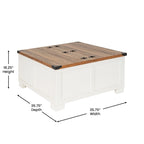 Modern Farmhouse Coffee Table with Hidden Interior Storage
