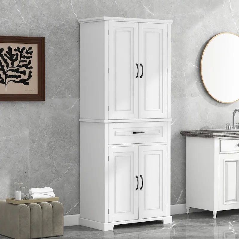 Bathroom Storage Cabinet with Drawer and Adjustable Shelf