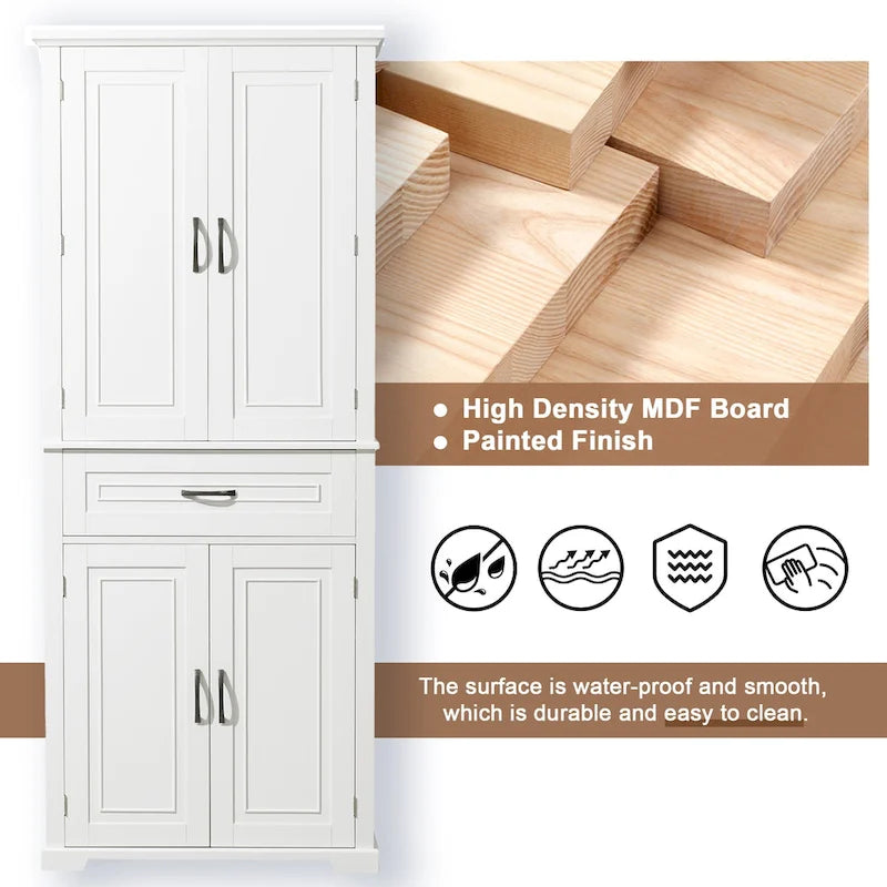Bathroom Storage Cabinet with Drawer and Adjustable Shelf