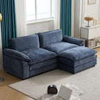 217*141*85 Chenille Two-Seater With Footstool Double Bag Indoor Double Sofa - 2+1