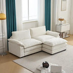 217*141*85 Chenille Two-Seater With Footstool Double Bag Indoor Double Sofa - 2+1