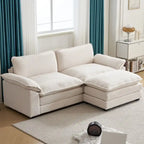 217*141*85 Chenille Two-Seater With Footstool Double Bag Indoor Double Sofa - 2+1