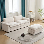 217*141*85 Chenille Two-Seater With Footstool Double Bag Indoor Double Sofa - 2+1