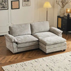 217*141*85 Chenille Two-Seater With Footstool Double Bag Indoor Double Sofa - 2+1