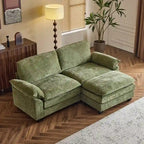 217*141*85 Chenille Two-Seater With Footstool Double Bag Indoor Double Sofa - 2+1