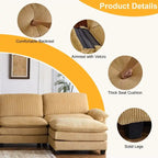 217*141*85 Chenille Two-Seater With Footstool Double Bag Indoor Double Sofa - 2+1